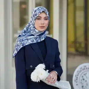 روسری ابریشم کجراه قواره 90