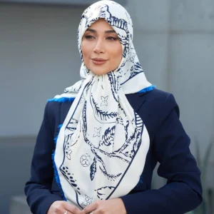 روسری ابریشم ریشه سوزنی مستر کوالیتی+ قواره 100