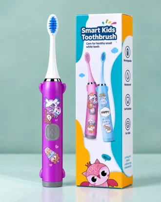 مسواک برقی شارژی کودک Smart Kids طرح فانتزی بنفش