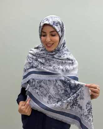 روسری کشمیر طرح دیور جنگل قواره ۱۴۰ دور ریش