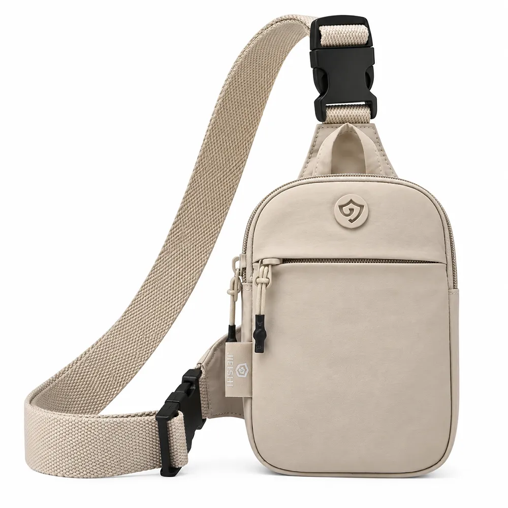 Minimal Beige Sling Bag Product Shot copy کیف دوشی نسکافهای جیلشی مدل 83629