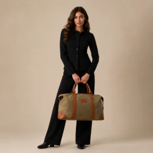 ساک مسافرتی زارا مدل Oxford Duffel چرم و برزنت
